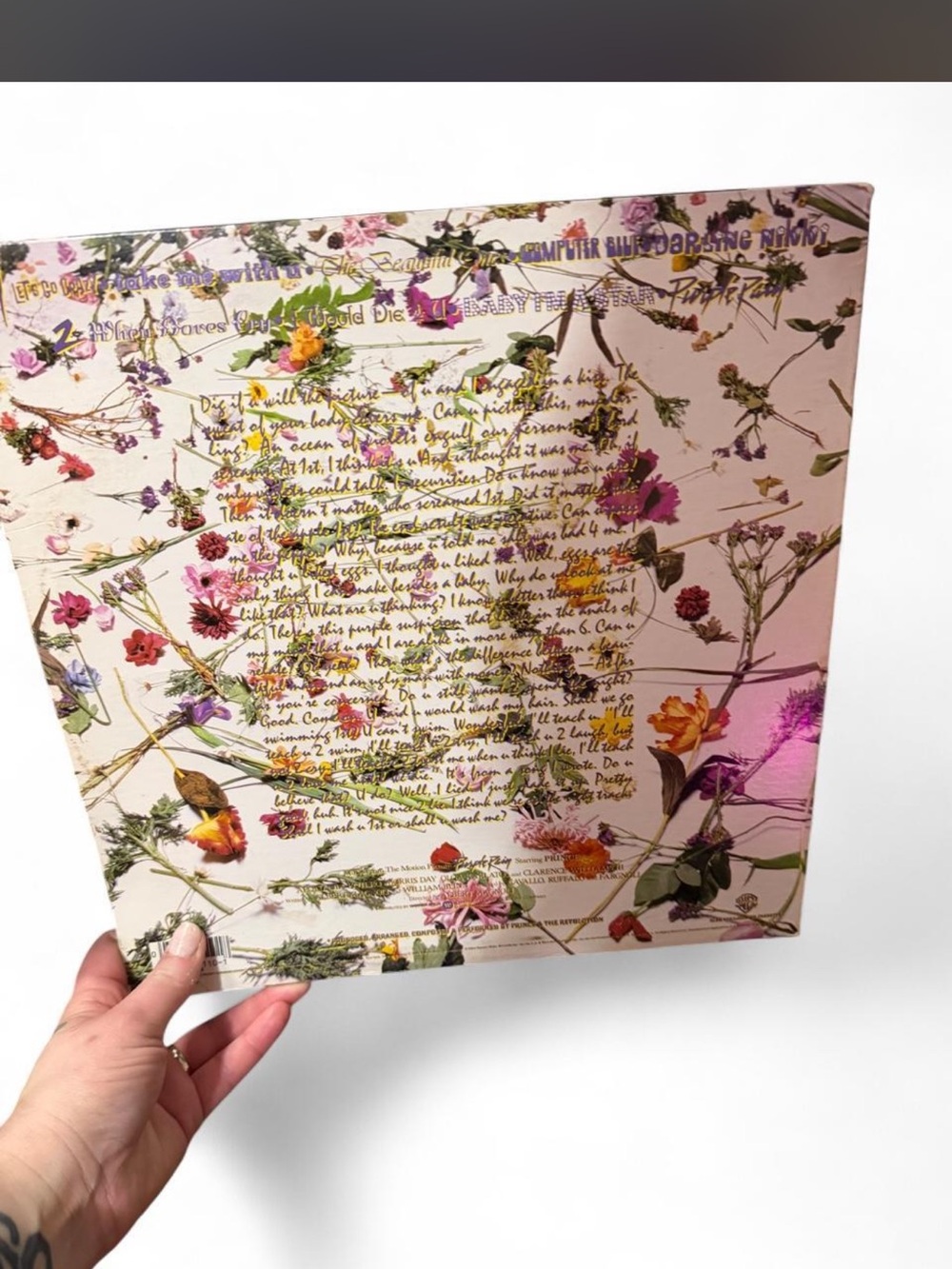 Purple Rain Vinyl Record Cover — Purple, Black, Pink - Picture 2 of 6